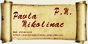 Pavla Mikolinac vizit kartica